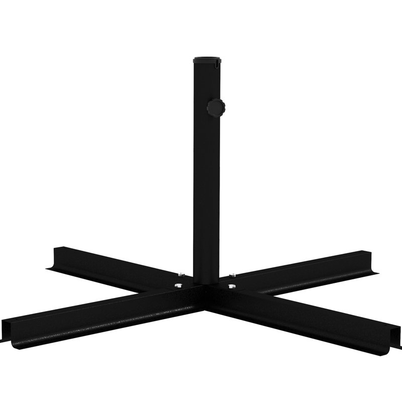 Base de parasol noire, entretoise universelle pour petit porte-à-faux et grand parasol de marché, extérieur stable