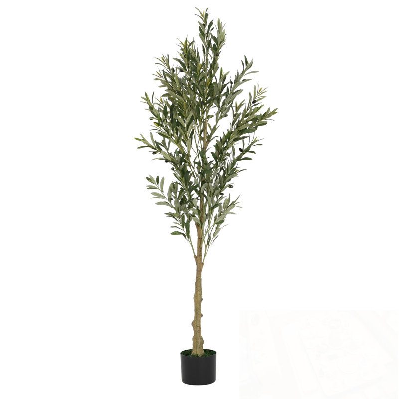 Olive artificielle 6 'avec pot en plastique