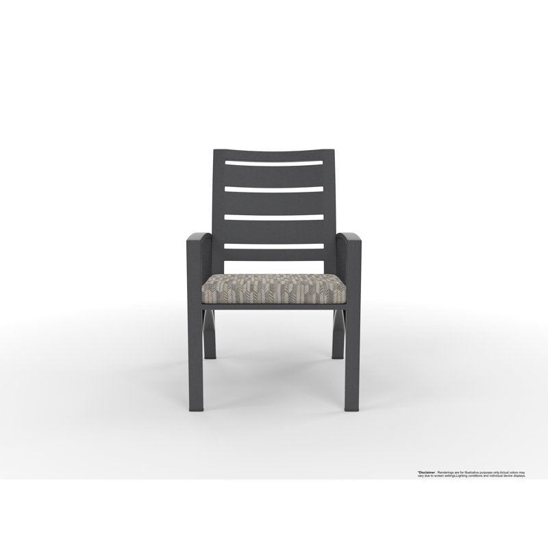 Arc Outdoor Bar Stool, Carbon Black, Surpass Stone