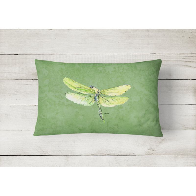 Dragonfly Outdoor Reversible Throw Pillow