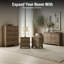 Table de chevet 2 tiroirs Weston H 23 po avec pieds en bois massif Weston (ensemble de 2)