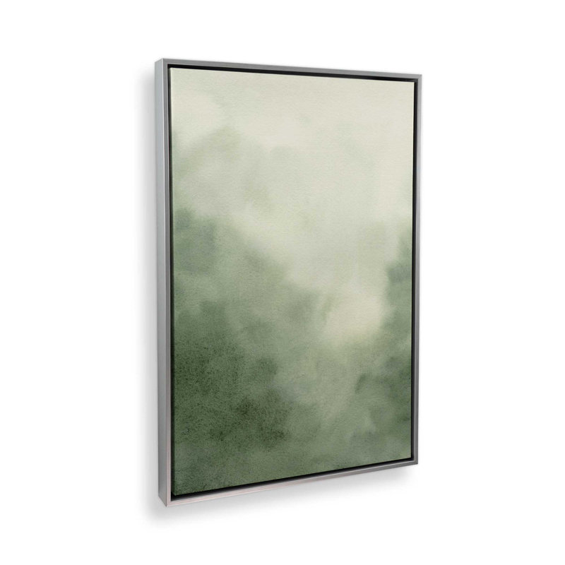 Muted Forest Shadows II Canvas Print in a Gold Frame, 36" x 24", 12.75" H x 8.75" W x 1.75" D, Polished Chrome Floater Framed