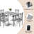  17 Stories 5-Piece Kitchen Dining Set,Modern Kitchen Table With Wooden Top For 4 Person-193316093-193316090