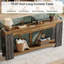Console très longue 70,9 po, table d'entrée en bois avec rangement