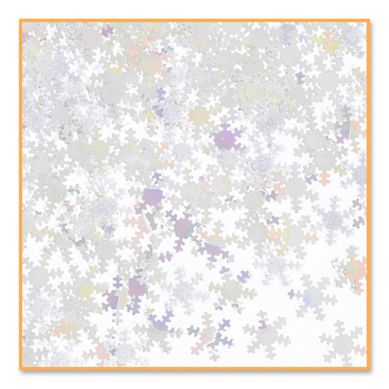 Confettis de Noël flocons de neige irisés