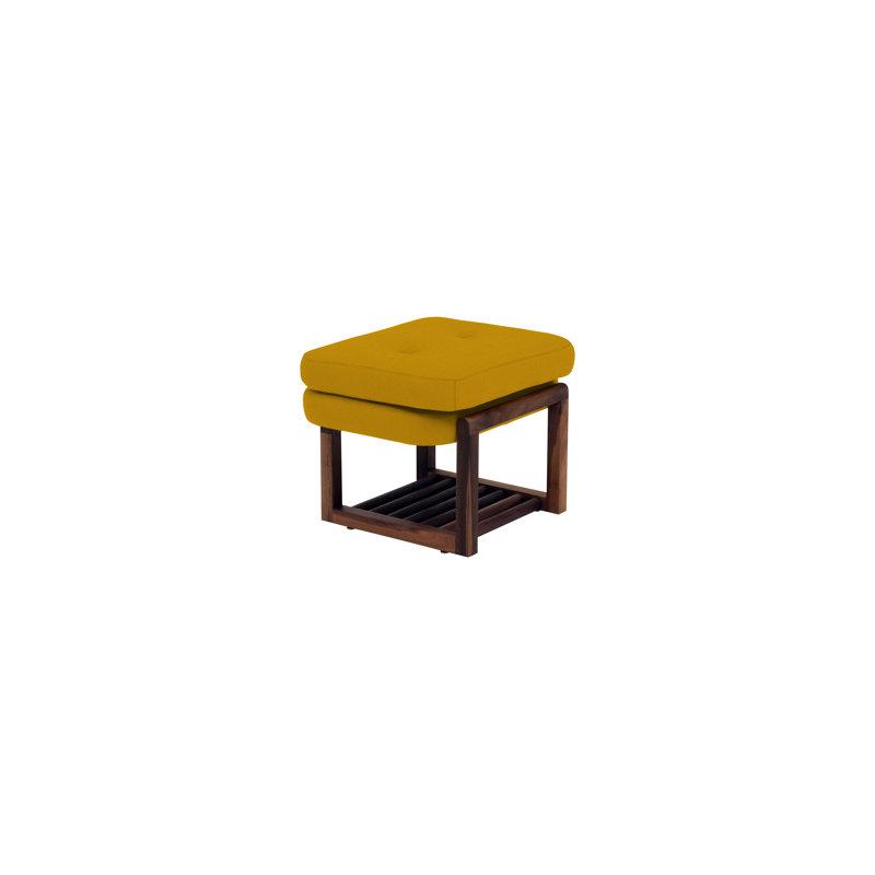 Melinda Upholstered Storage Bench, 18" H x 24" W x 22" D, Mustard