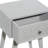 Mango Wood Intricately Carved Single Drawer Scroll White Side End Accent Table-1172492186