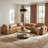 Thea 6 - Piece Genuine Leather Power Reclining Sectional with USB Ports & Sockets , Console & Cup holder-120797532