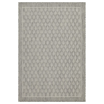 Sunshine GC_HAR2009 Silver 7 Ft. 10 In. X 10 Ft. 3 In. Indoor/Outdoor Area Rug