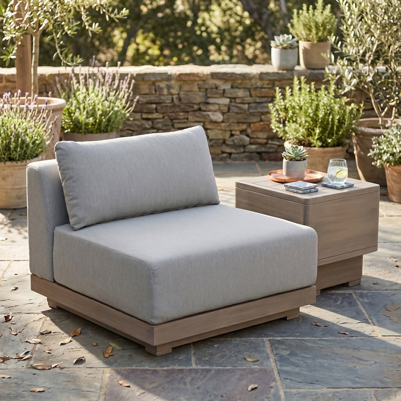 Fauteuil modulaire d'extérieur Solace, Gris