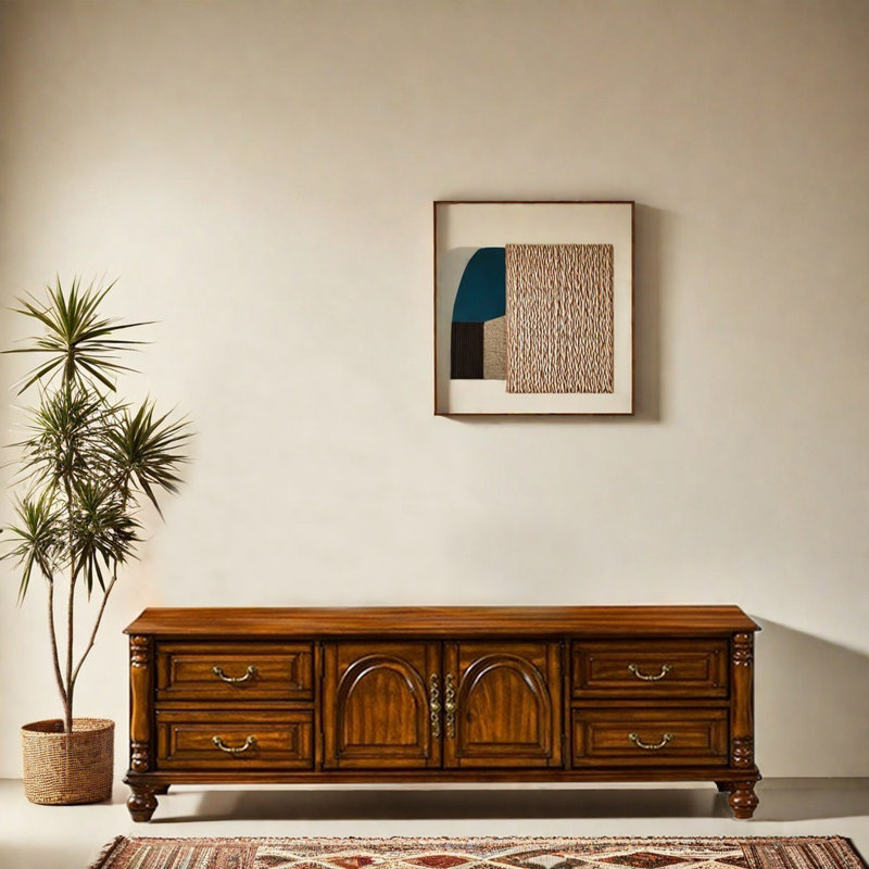 Meuble télé de luxe américain, 70.87'', Brun