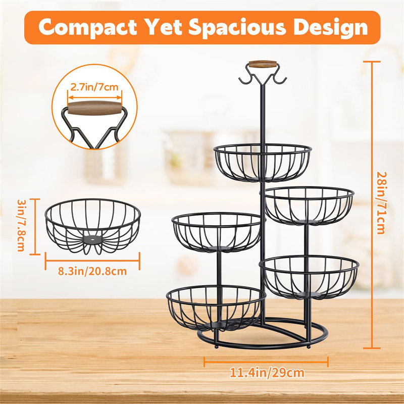 Lark Manor Metal Fruit Basket