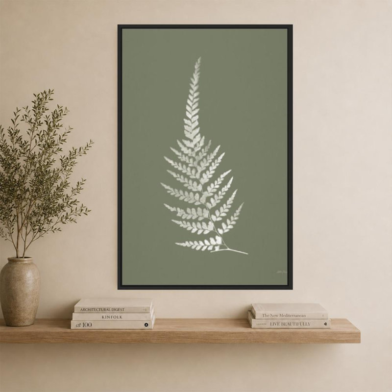 «True Green IX» par Katie pertiet - impression sur toile, H 60 po x l 40 po, Cadre flottant biseauté, Black
