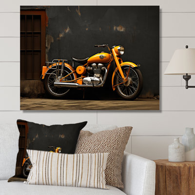 " Orange Black Motorcycle Road Rhythms I "