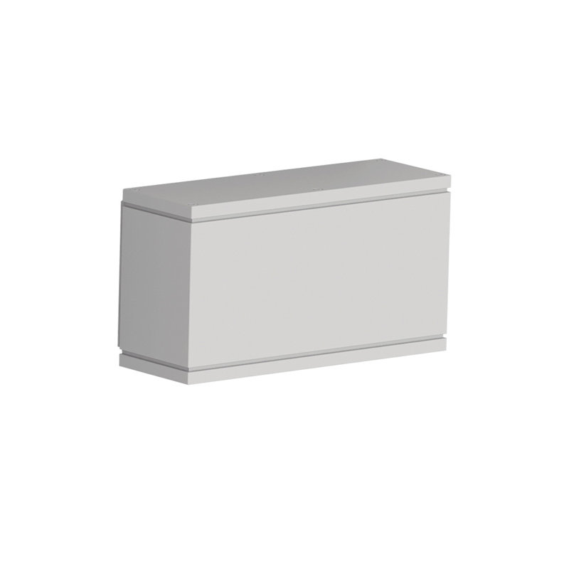 Luminaire à cloison d'extérieur 2 lumières Rubix, Aluminium brossé