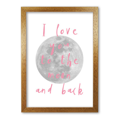 I Love You to the Moon and Back 1 Piece Wall Art