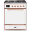 Cuisinière à double combustible 30 pouces ILVE Majestic II, 5 brûleurs en laiton, 4 cu. Capacité du four (porte pleine)-64707801-64707802