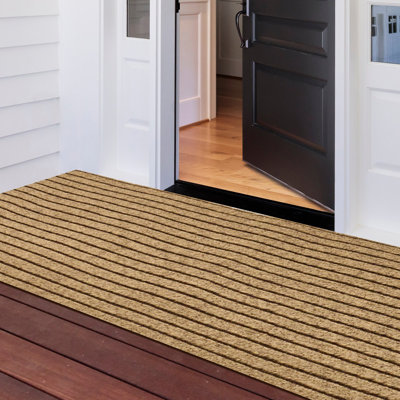 Runner Rug Hallway Non Slip Rubber Back Custom Size As Carpet Doormat Throw Rug Dark Beige