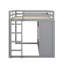 Lit mezzanine en bois pleine grandeur avec garde-robe, tablettes et armoire-501571874-501571876