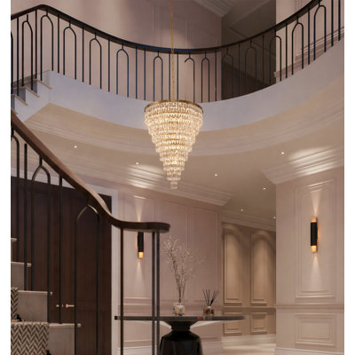 Transitional 30 Light Crystal Chandelier