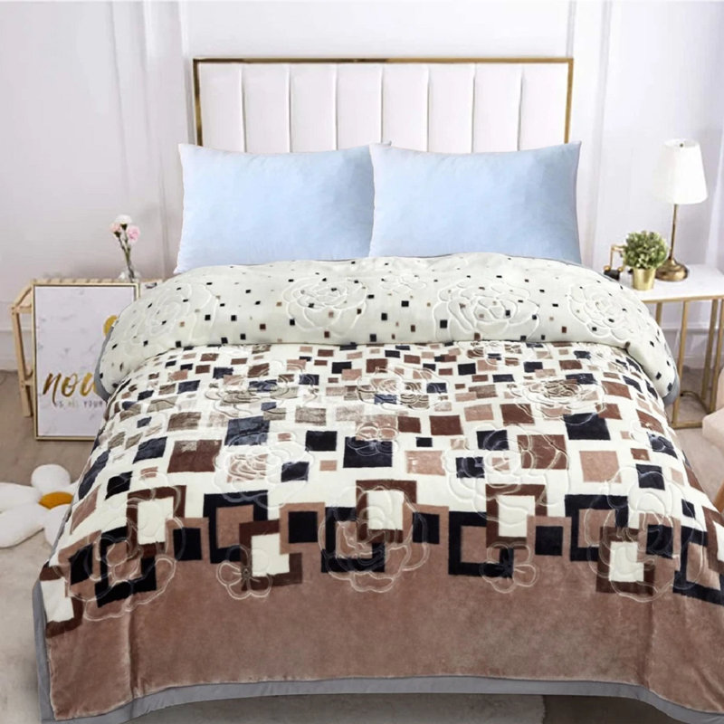 Weighted Throw Blanket, Cubes Floral