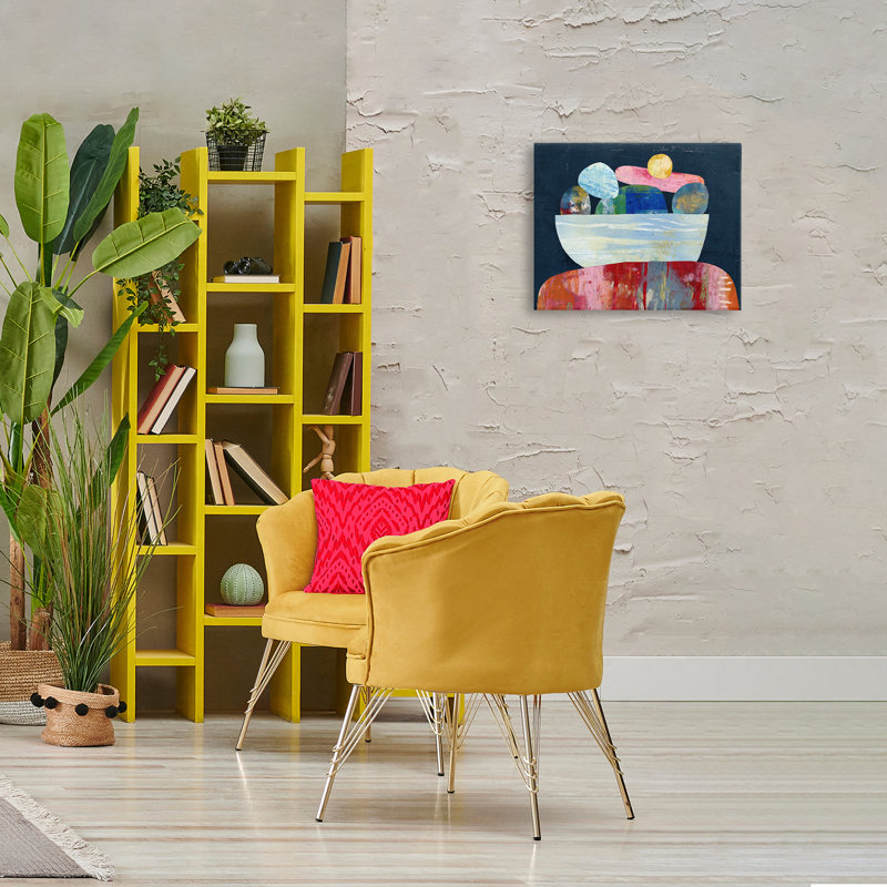 «Stacked Rocks Collage», art mural par Lisa Nohren, H 16 po x l 20 po