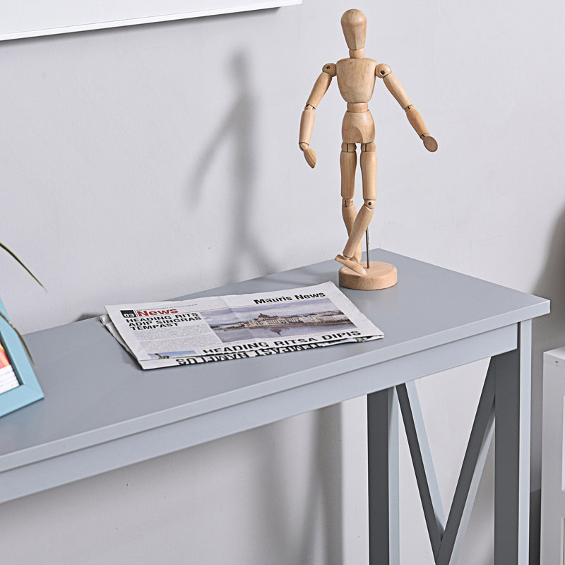 Console à 2 niveaux, table d'appoint avec tablette de rangement et table de rangement derrière le canapé