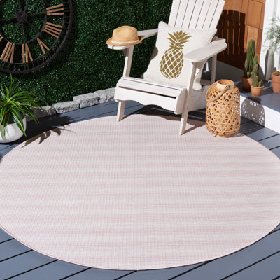 Tapis intérieur / extérieur rose clair Tressler