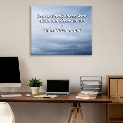 Artsy Quote By Hans-Ulrich Rudel Gallery Wrapped Canvas