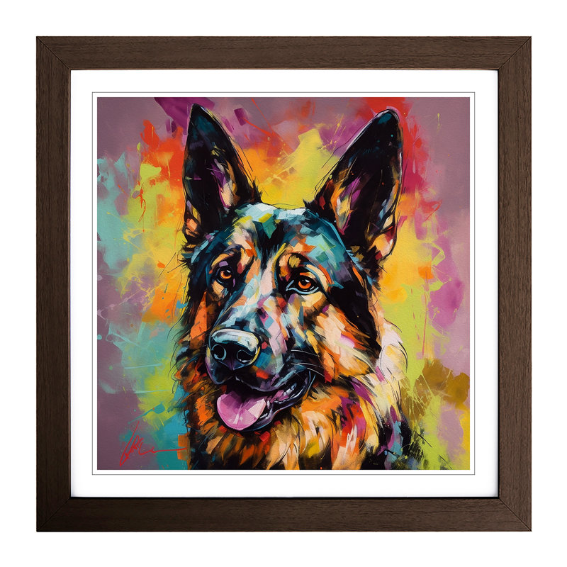 German Shepherd Expressionism No.1 - Framed Print