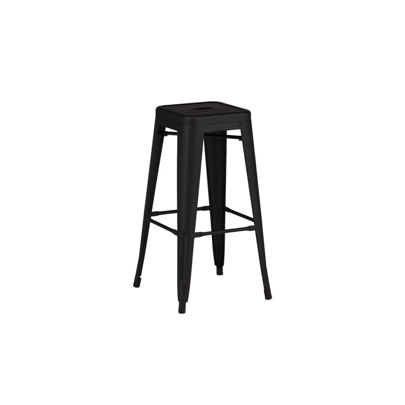 Zara Counter Stool with Metal Frame, Black