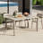59"×35.4" Outdoor Metal Rectangular Dining Table-2022402271