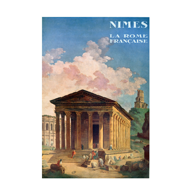 Art numérique sur toile, "Robert, Nimes,", H 19 po x l 12 po