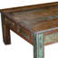 Table basse carrée en bois patiné