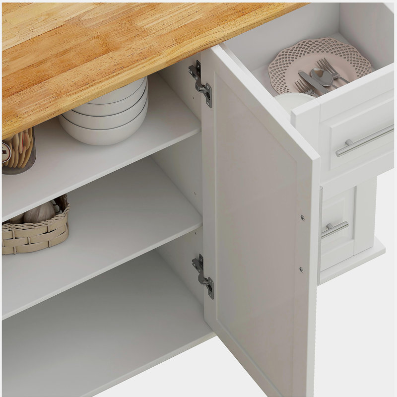 Chariot pour îlot de cuisine à grande capacité extensible