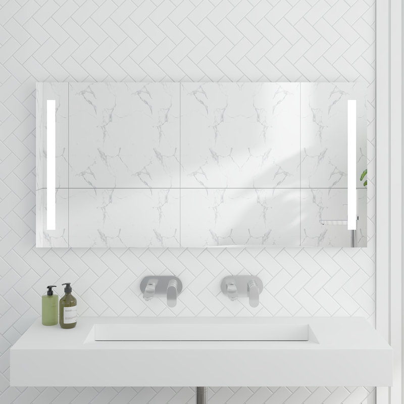 Miroir de salle de bain Luciana, 30 po x 60 po