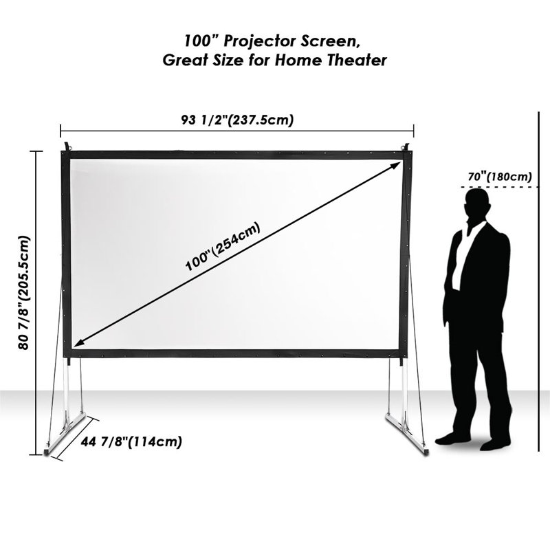 Yescom Outdoor Portable Projector Screen Projector Screen