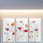 High Key Poppy Party - 3 pièces, reproduction d'art sur toile-247166579