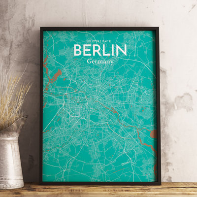 Berlin City Map - No Frame Print