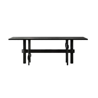 Italian Minimalist Family Dining Table Solid Wood Base Dining Table