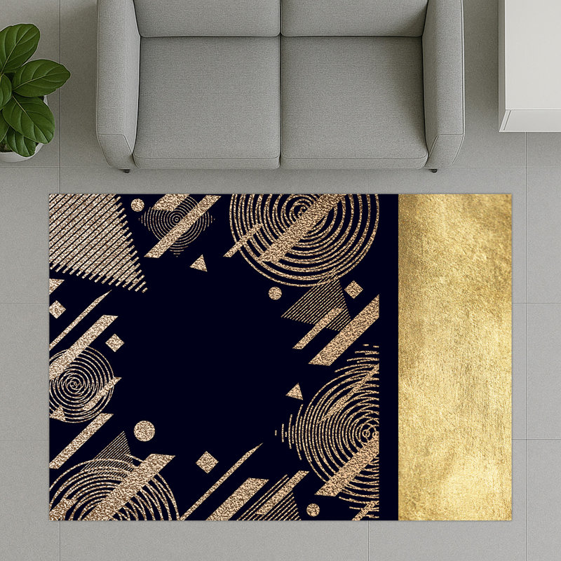 Geometric Area Rug, Runner 70 x 140 cm