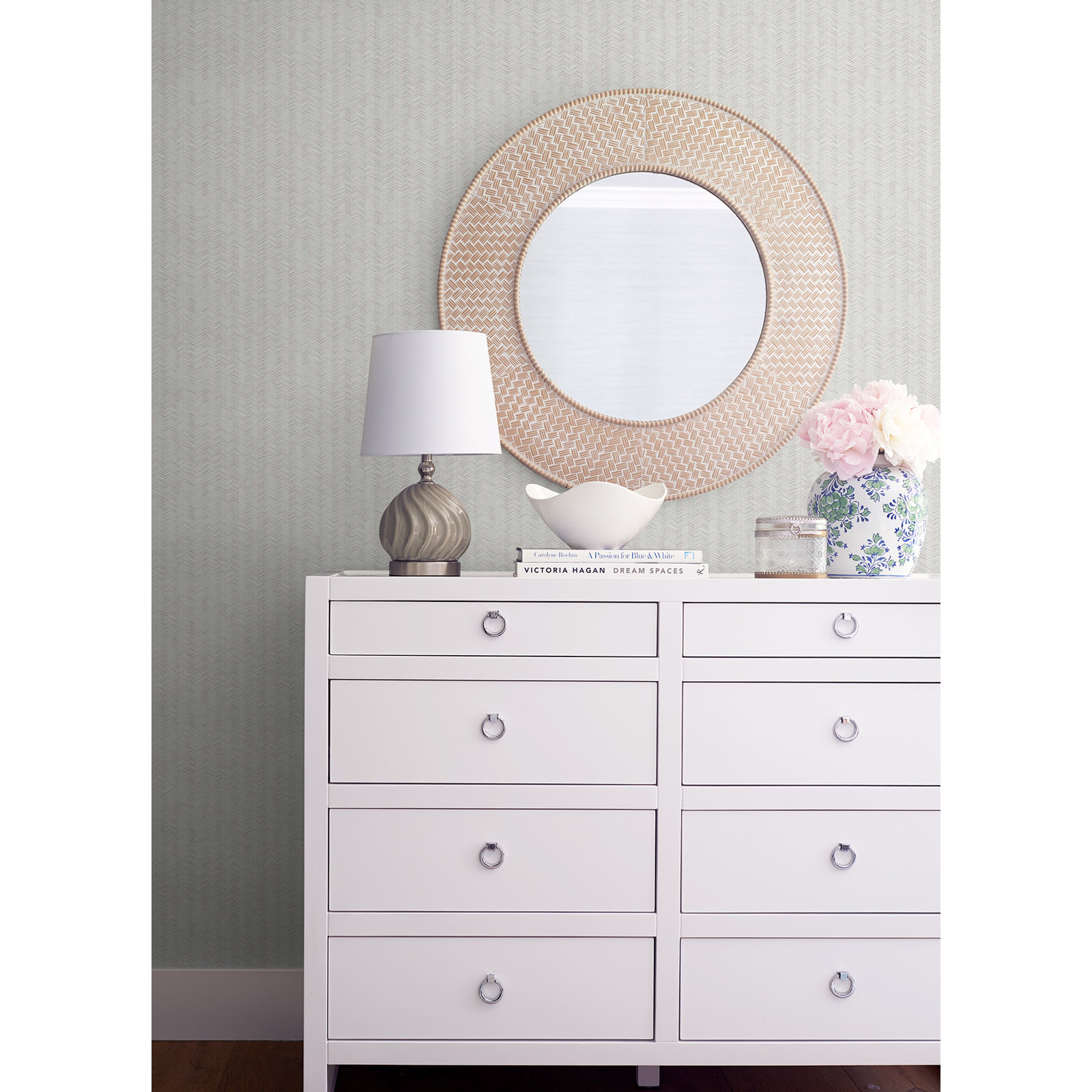 Avaline Chevron Wallpaper, Gray