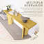 Élégante console avec placage de pin et pieds géométriques, convenant au salon-1792773081