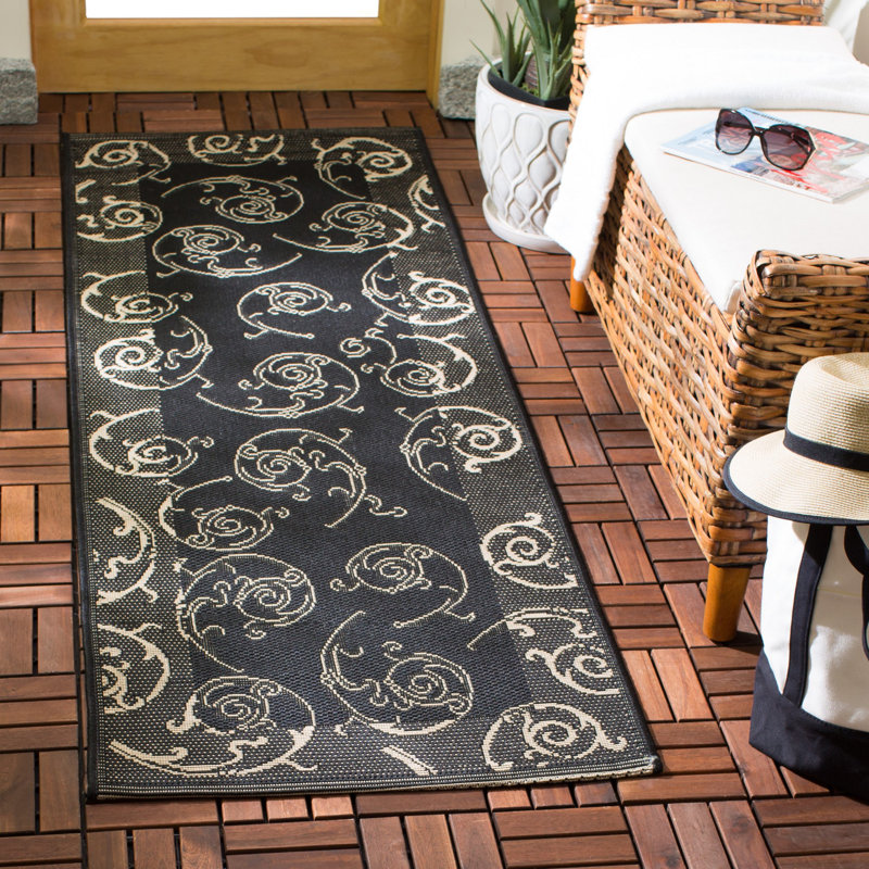 Darryl-James Performance Floral Indoor/Outdoor Area Rug, Runner 2'3" x 10'