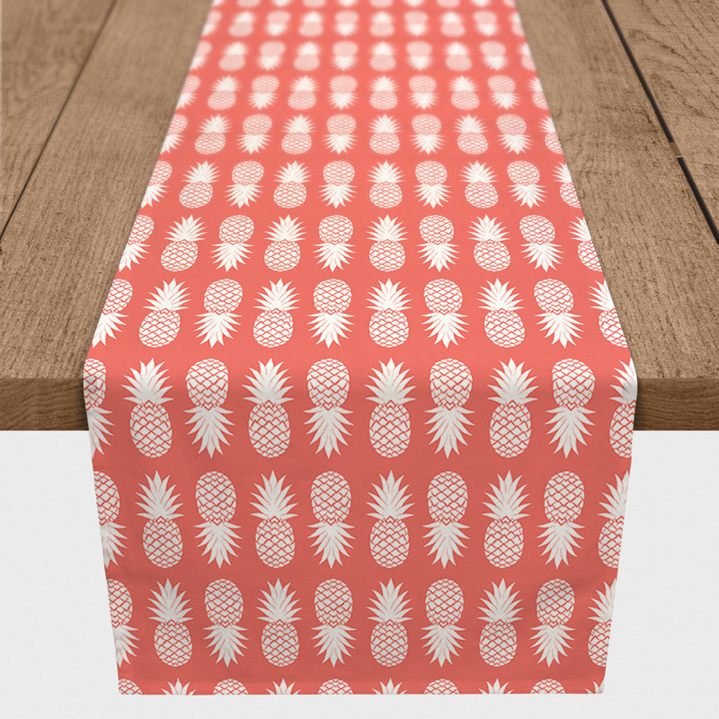 Chemin de table géométrique Mcintosh, Corail, L 72 po x l 16 po, Géométrique 2