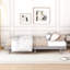Cadre de lit flottant pour grand lit en gris - moderne et aéré avec un design élégant pour panneau de particules