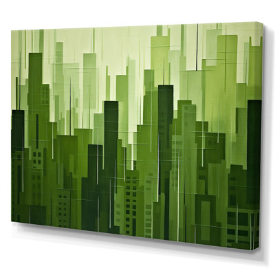 «Fern Facades Skyscraper Horizon», reproduction sur toile
