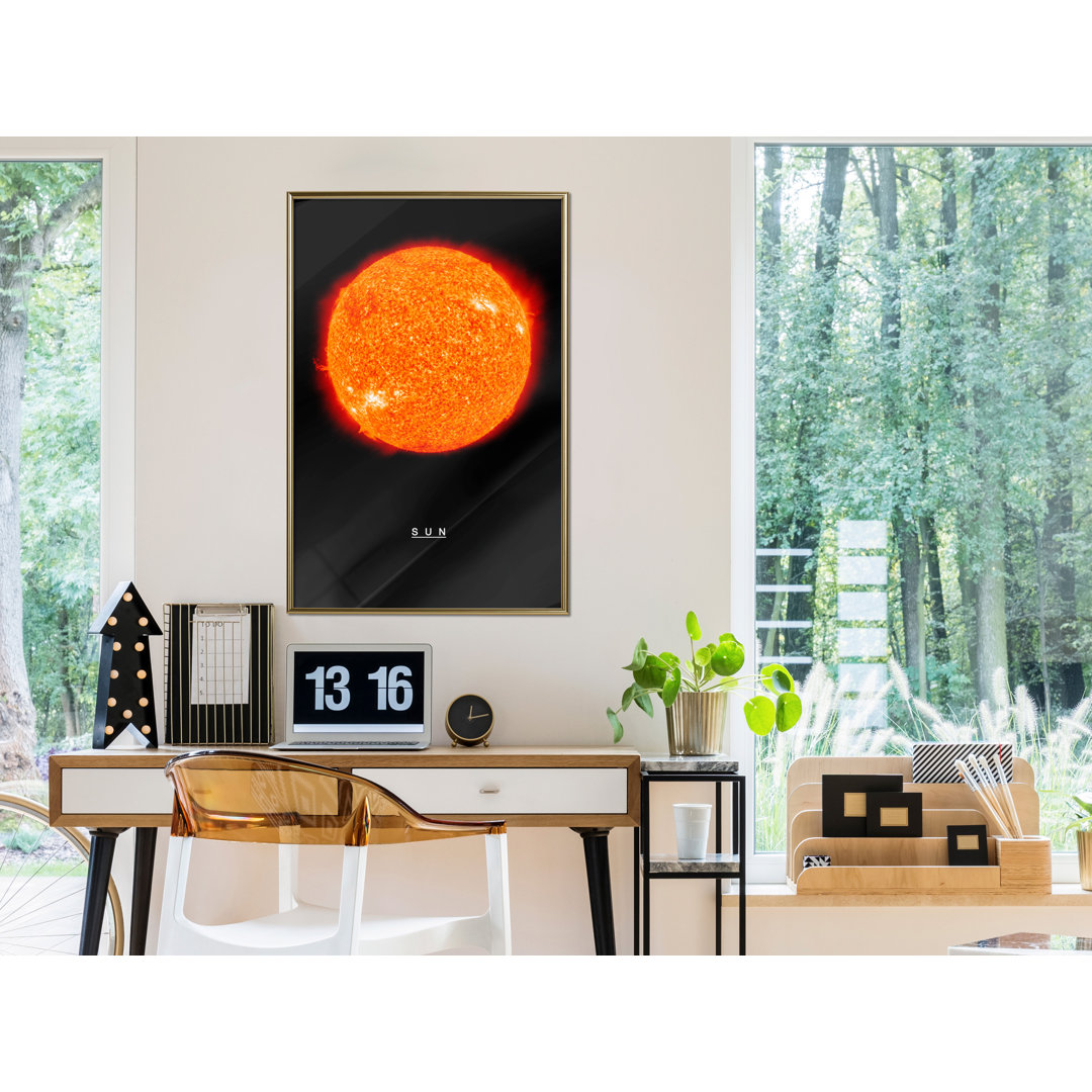 Das Sonnensystem Sonne - Bilderrahmen Grafikdruck auf Papier