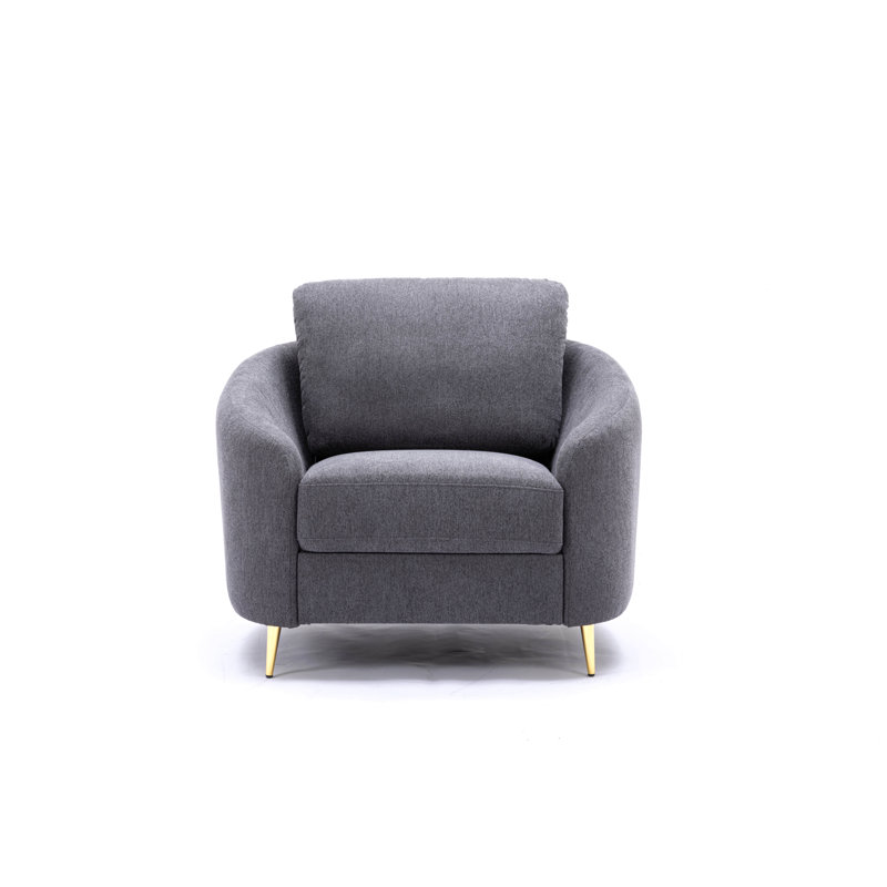 Chaise en lin gris yuina