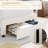 Largent Leather Upholstered Storage Bed with LED Lights and Crown Headboard, Kids Beds-8769285-8769281